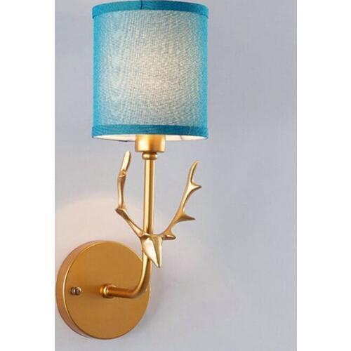 Modern LED Simple Cloth Lampshade Wall Lamps Creative Fabric Art Bedroom Bedside Lamp Living Room Background Decor Wall Lights