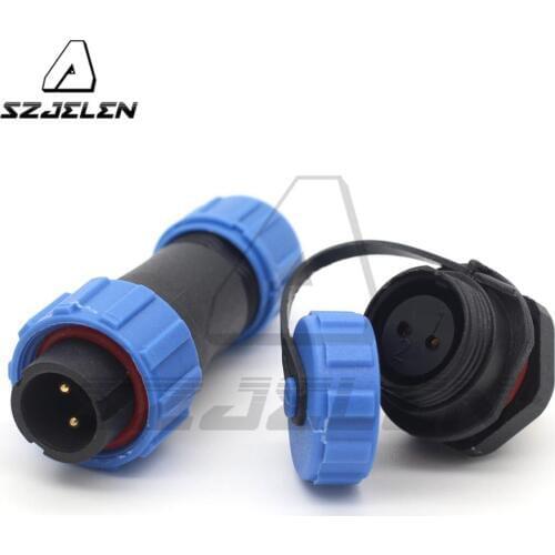 SP13 2Pin Waterproof Connector Plug and socket Outdoor LED power supply panel installation connector IP68