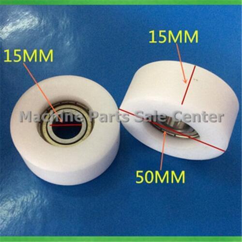 SWMAKER Free shipping F type idler pulley ball bearings 15*50*15 mm bearing 626 POM flat slide wheel Good Quality