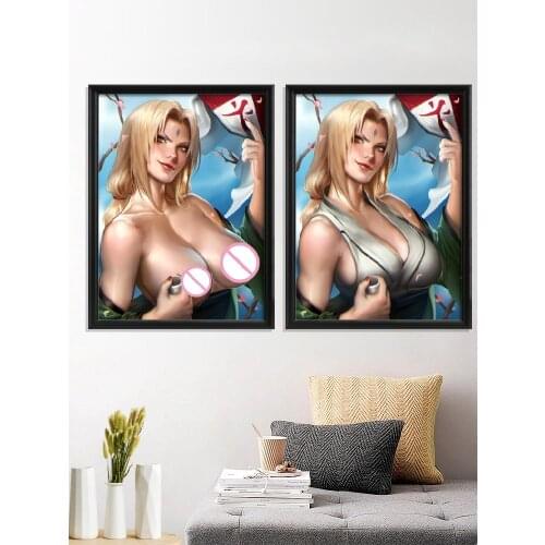 Tsunade Terumi Mei Anime Sexy Nude Girl Cartoon Japanese Art-Poster Prints Silk Living-Room Canvas Decoration Wall Decor