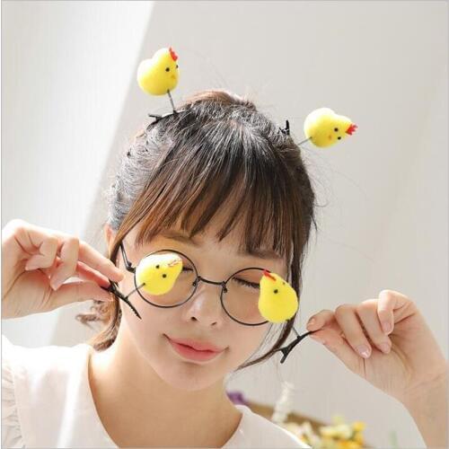 Hot Women Hairpin Artificial Chick 3d Hair Clip Kawaii Hairgrip Cute Luck Barrette Yellow Baby Headband Jewelry Hair Accessories