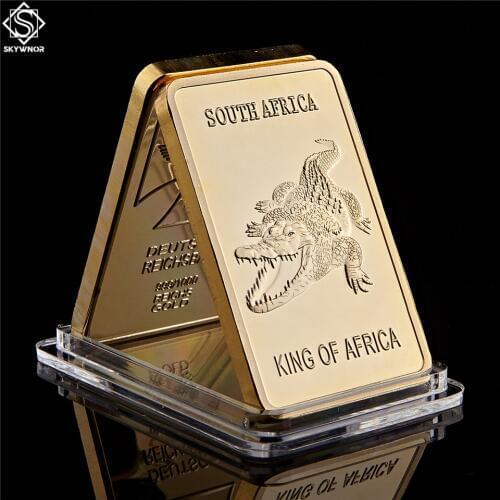 Gold Bar South Africa Wildlife Gold Plated Bar Animal Deer And Crocodile Crafts For Collection