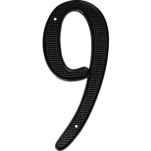 10cm Black House Number 4" Door Outdoor Mailbox Numbers Huisnummer Numeros Para Casa Street Address Nail on Metal Zinc Numbers