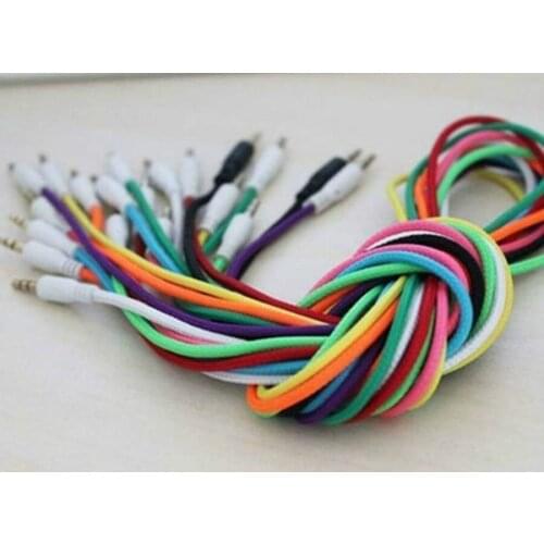 1M Jack 3.5 Audio Cable 3.5mm Speaker Line Aux Cord Male to Male For iPhone Samsung Car Headphone MP3 PC Laptop Phone 2000pcs