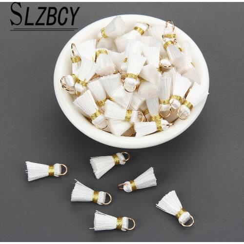20pcs/lot Silk Cotton Fringe Tassel Pendant DIY Earrings Keychain Cellphone Straps Charms Accessories Tassels Jewelry Making