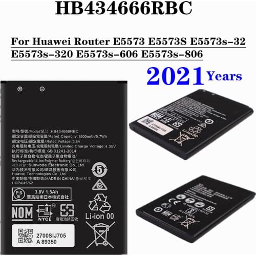 2021 HB434666RBC Battery For Huawei Router E5573s-320 E5573s-32 E5573S E5573 E5573s-606 E5573s-806 Router Battery Replacement