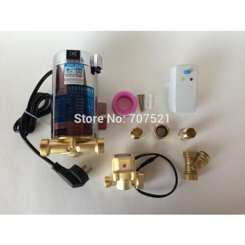 220V 150W 15L/Min Stainless Steel Booster Pump for electric gas solar hot water heater with filter & leakage protection plug
