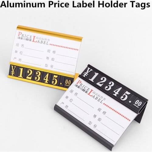 5 Pieces Adjustable Number Letter Metal Base Price Display Counter Stand Numbers Combined Price Label Tag Cube Tags Sign Holder