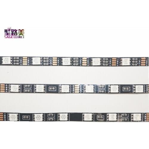 5V 12V 24V 5050 60leds/m 300leds white / warm white / RGB led strip light 6mm black / white PCB IP30 for bedroom decoration