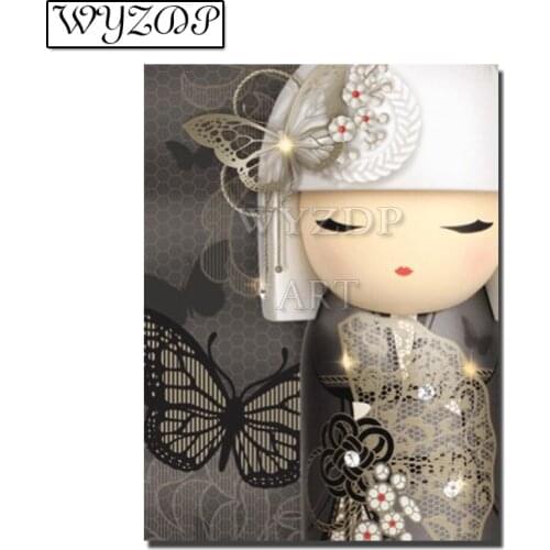 5D Diamond painting Tong Fei Doll Picture Full Square/Round Diamond Embroidery Mosaic Cross stitch Kits Home decor WYZ20201129