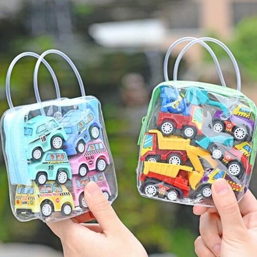 6Pcs Children Kids Mini Simulation Engineering Truck Fire Car Vehicle Model Toy