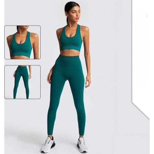 Seamless Women Yoga Set 2021 New Gym Clothing Fitness Workout Clothes for Bra High Waist Leggings Suit Sports Competitive Yoga