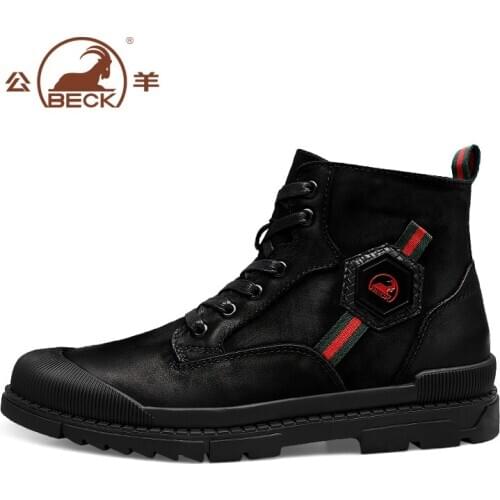 Men Leather Boots Handmade Genuine Leather Mens Ankle Boots Handmade High Top Zip Lace Up Dress Shoes Brown Blue Basic Boots Men