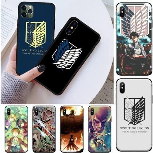 Hot attack on titan Japan anime Manga Phone Case funda for iPhone 11 12 pro XS MAX 8 7 6 6S Plus X 5S SE 2020 XR