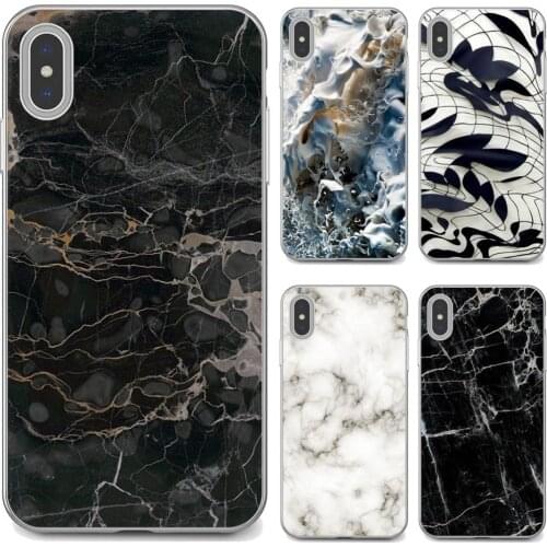 Phone Case For Samsung Galaxy A12 A31 A41 A51 A71 A20e A21s M30 A10 A30 A40 A50 A60 A70 White-Black-Marble-Stone-texture
