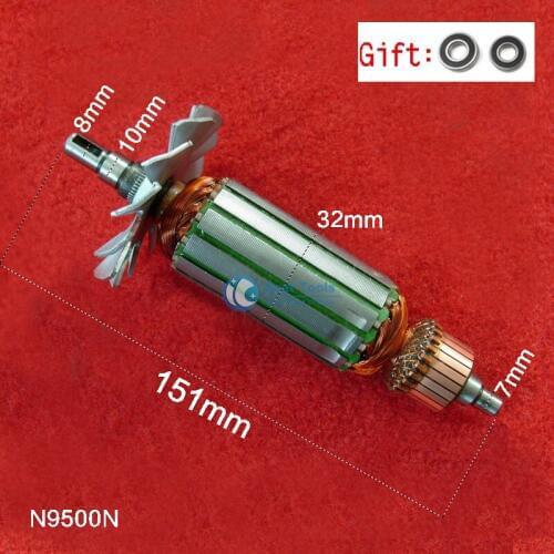 AC220-240V Drive Shaft Electric Hammer Replacement Angle grinder rotor part 106AF for Makita Angle grinder N9500N 9500N