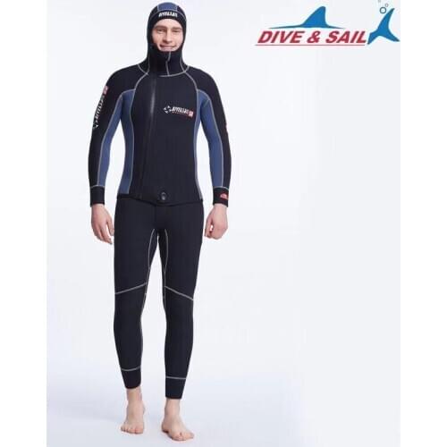 Wetsuit 5mm Scuba Diving Suit Men Neoprene Underwater hunting Surfing Front Zipper Spearfishing Snorkeling Suit