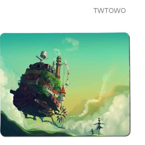 Funny Howl is Moving Castle Gamer Speed Mice Retail Small Rubber Mousepad Size for 25X29cm 18x22cm Gaming Mousepads