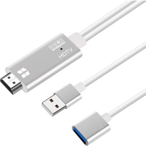 3 in 1 HDTV Cable USB-C OTG to USB HDMI-Compatible Adapter Lightning To 4K HDTV Video Adapter Cable for IOS Android Micro USB