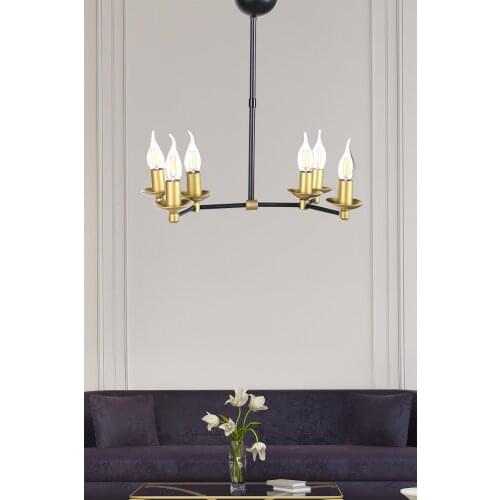 Saint Belisama Dayano 6 Pieces Chandelier Tumbled Black