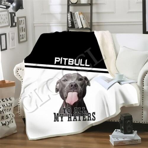 CLOOCL Fashion A Girl and Her Rottweiler Dog Blanket 3D Print Double Layer Sofa Travel Teens Women Men Bedding Throw Plush Quilt