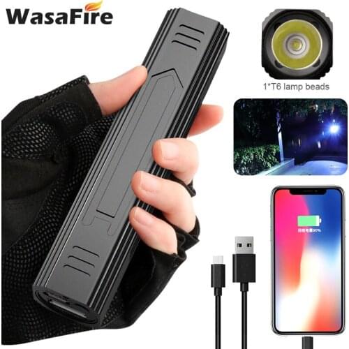 3800LM Powerful Flashlight USB Rechargeable Power Bank Torch Lantern T6 LED Bike Bicycle Light 5 Modes Camping Working Lamp