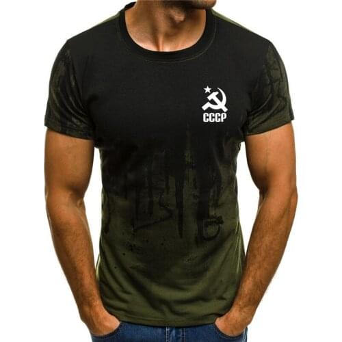 Mens T-Shirts Summer CCCP Russian 3d print T Shirt Men USSR Soviet Union Man Short sleeve Tshirt Moscow casual Tops O-neck Tees