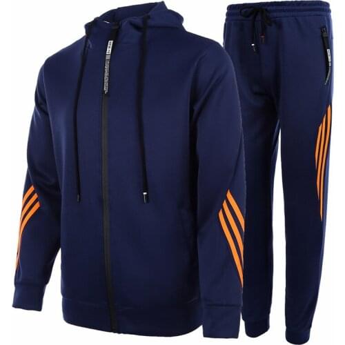 2021 New Sports Tracksuit For Men Running Sets Fitness Jackets+Pants Sport Suits Gym Jogging Clothing Tack Suit Man Sportswear