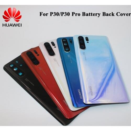 Original Huawei P30 Pro Battery Cover Rear Door Glass Housing Case For Huawei P30 P 30 Phone Back Replacement Shell +Camera Lens