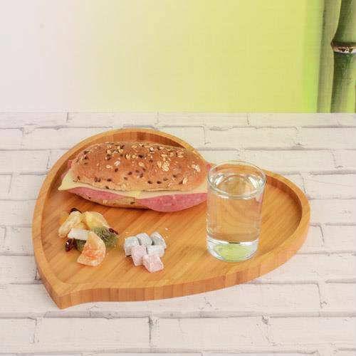 DOLBOVI Bamboo Heart Tea Coffee Serving tray 27 Cm Free Shipping tray поднос plateau de service