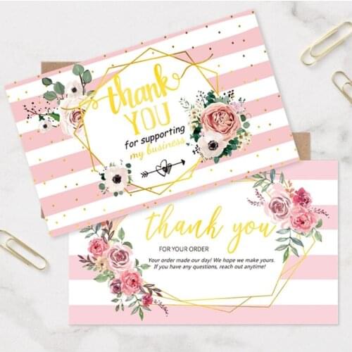 30pcs Thank You Cards Thanks Greeting Card Gift Decoration Appreciation Card R7UB