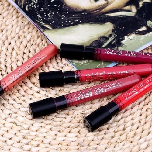 Professional Cosmetic Makeup Waterproof Lip Gloss Lipgloss Velvet Lipstick Matt Vitality Cerise Star