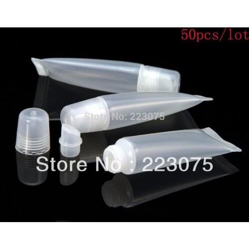 10ml transparent lipbalm tube soft tube Cosmetic Containers Lip Gloss Balms Clear Empty Tubes 50pcs/lot