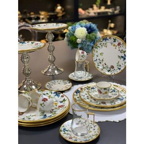 Drop Focus Handled Tea & Coffee Set 18 pieces Porto Flowers