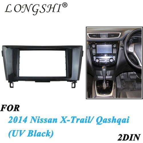 Car refitting DVD frame,DVD panel,Dash Kit,Fascia,Radio Frame,Audio frame for 2014 Nissan X-Trail/ Qashqai, 2DIN free shipping