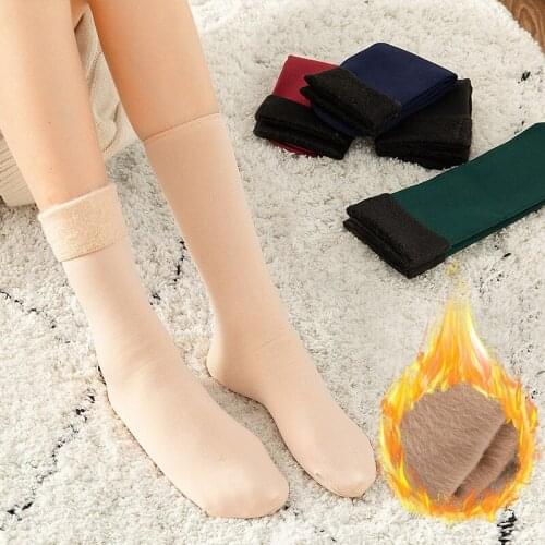 Clearance Sale Winter Warmer Woman Socks Thicken Thermal Snow Socks Seamless Velvet Homewear Keep Warm Boots Floor Sleeping Sock
