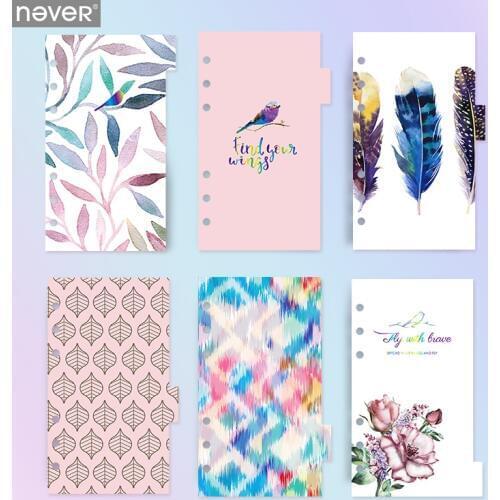 Never Fly Bird Series Notebooks and Journal Index Pages Divider for Filofax Planner Bookmarks Office School Supplies Stationery