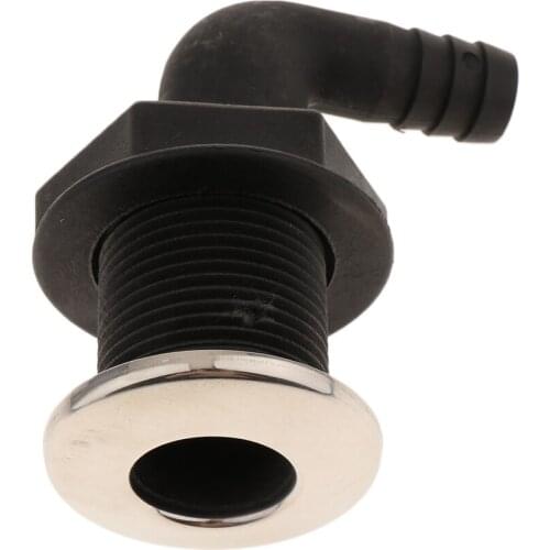 Universal Thru Hull Fitting Marine Boat Hose With Stainless Rim