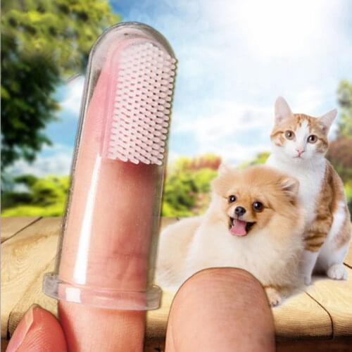 Super Soft Pet Finger Toothbrushes Teddy Dog Brush Bad Breath Tartar Teeth Tool Cleaning Supplies For dogs cats DropShipping