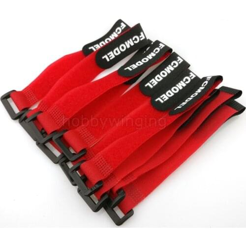 10pcs 200mm Battery Belt Tie Strap Red for Airplane RC Helicopter FPV