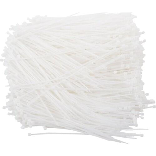 1000 x Self Locking Cable Nylon Zip Ties Fastener Off White 3mm x 150mm