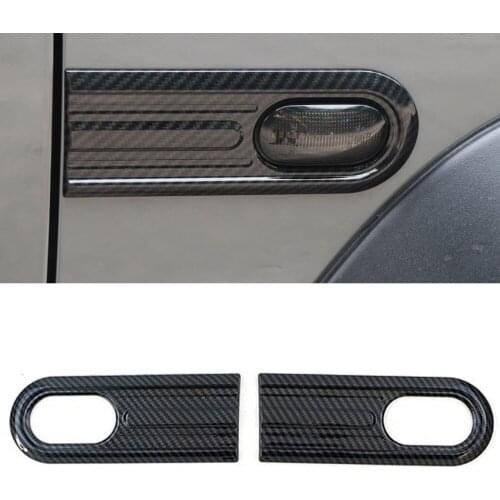 Car Accessories for Suzuki Jimny 2019 2020 2021 Carbon Fiber Look Side Wing Turn Signal Cover Trim 2pcs