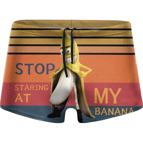 2020 Summer Swimwear Men Swimsuit Funny Banana Cactus Boy Swim Suits Boxer Shorts Swim Trunks Swimming Surf