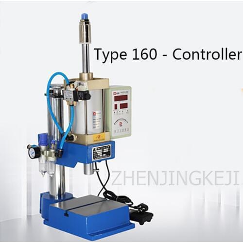 220V Multifunction Pneumatic Punch Lettering Perforation Portable Press Desktop Single Post Pedal Cylinder Type Machining Center