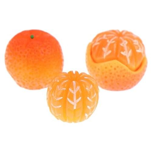 3Pcs/5Pcs Dollhouse Mini Simulation Fruit Oranges Model Miniature Food Play DIY Small Kitchen Supermarket Toy Accessories