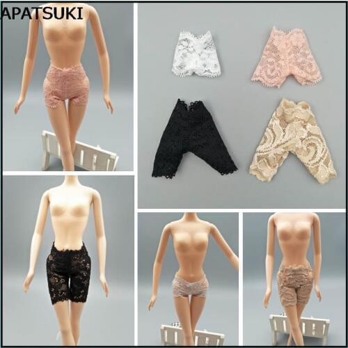 4pcs/lot Soft Lace Underwear Briefs For Barbie Dolls Knickers For Blythe 1/6 BJD Dolls Underpant For Barbie Doll House