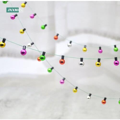 5M Tree Color Bulb Christmas Decoration Beaded Light Bead Chain Ribbon Garland DIY Christmas Party Party Home Decoration Gift