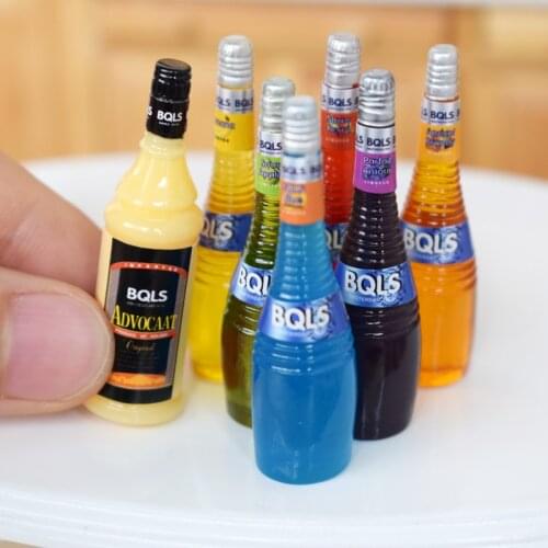 7 Bottles 1/6 Scale Dollhouse Minaiture Simulation Netherlands Liqueur Wine Model Food Drinks for Blyth BJD Pullip Doll Toy