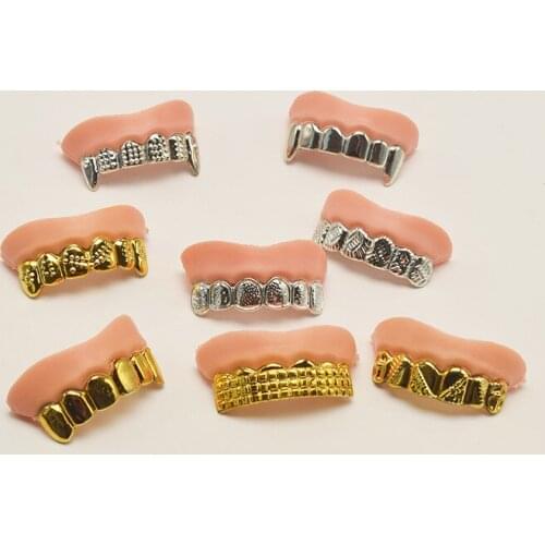 8Pcs Halloween Decoration Funny Joke Tooth C Rotten Teeth Party Bags Fancy Dress Creative Prank Horror Toys Funny Gadgets