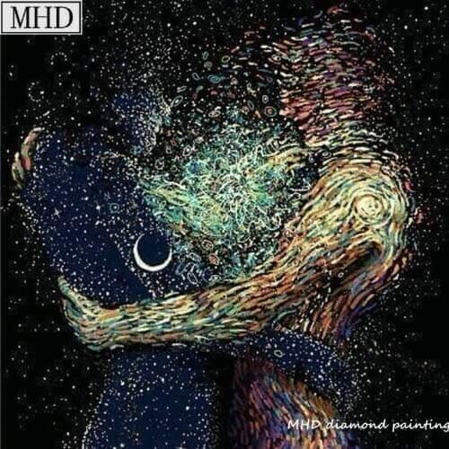 Full round / square 5d diy diamond painting abstract couple diamond cross stitch embroidered home decor mosaic kit